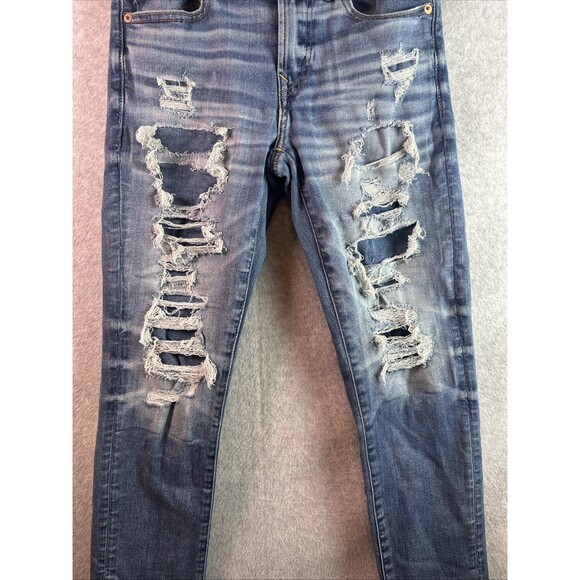 American Eagle Men's Jeans Denim Air Flex 360 Skinny W29 L30 Stretch Distressed - Picture 3 of 8